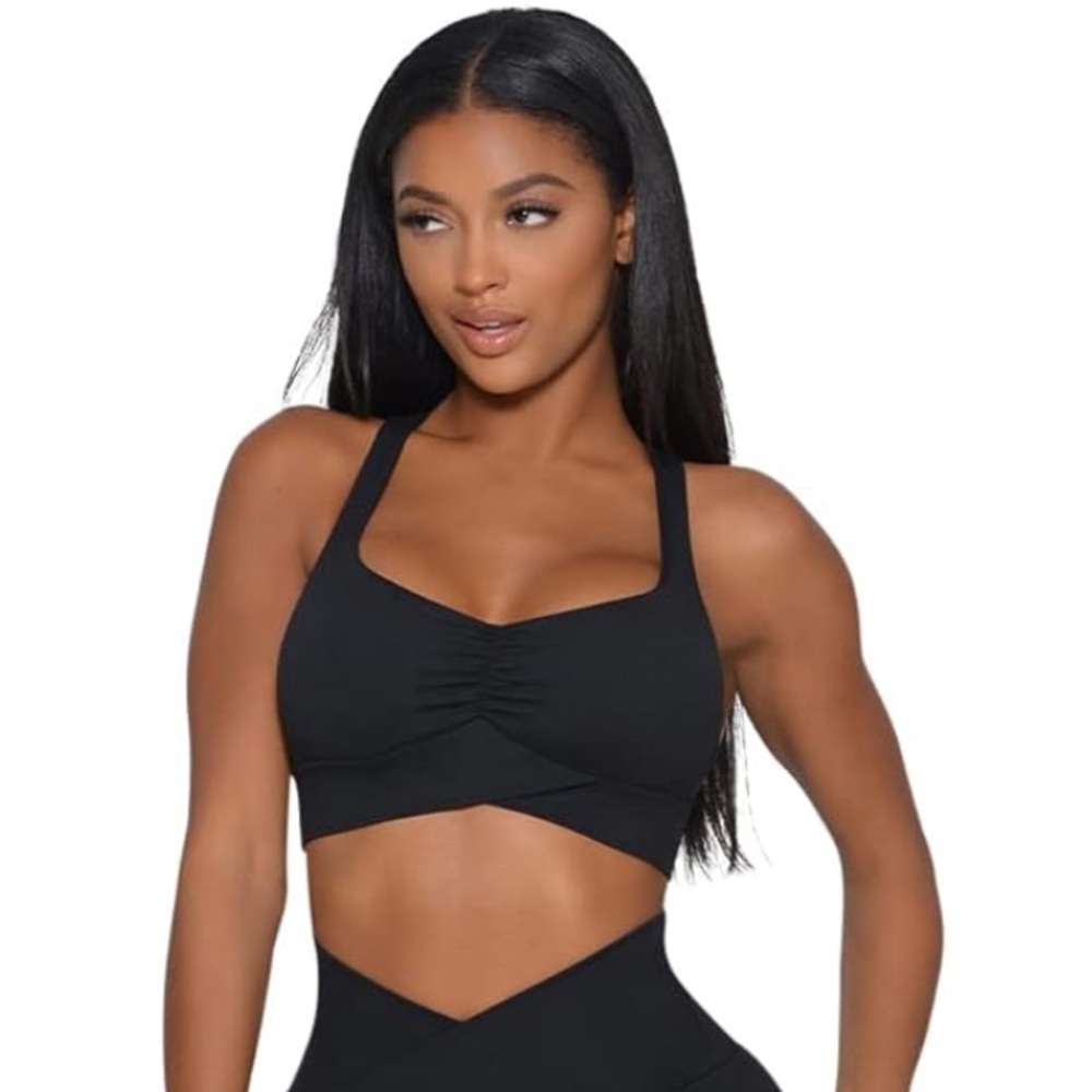 Bombshell sportswear black contour sports bra